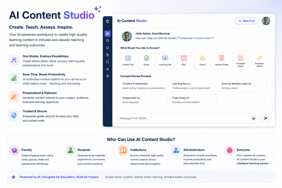 TriByte AI Content Studio interface